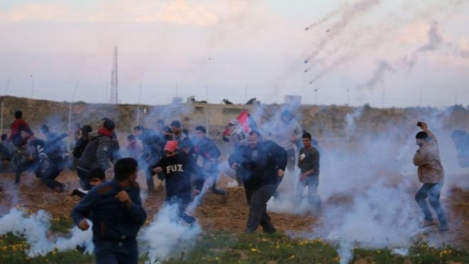 Gazze'deki 'Büyük Dönüş Yürüyüşünü' anma eyleminde bir Filistinli öldürüldü
