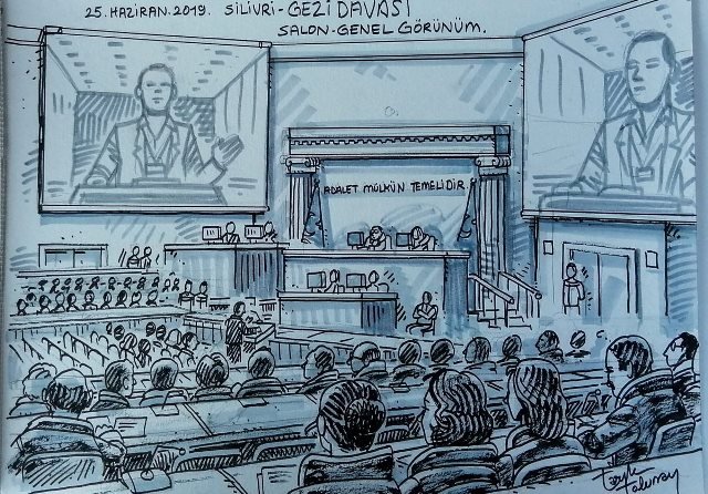 Gezi davası duruşması 2. gününde: Yiğit Aksakoğlu'na tahliye Osman Kavala'nın tutukluluğunun devamına karar verildi; davaya 18-19 Temmuz'da devam edilecek