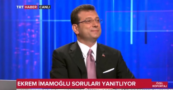 İBB'nin seçilmiş başkanı Ekrem İmamoğlu TRT Haber'de Canlı yayınında: Sn. Vali Bey bütün bilboardlara israf yapmadığınıza dair afişleri siz mi astırdınız?