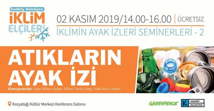 İklimin Ayak İzleri Seminerleri 2 Kasım'da Kozyatağı Kültür Merkezi'nde düzenlenecek