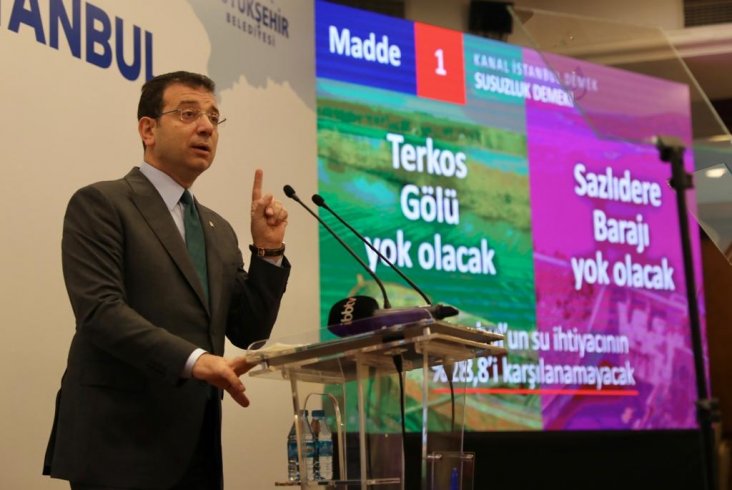 İmamoğlu: Kanal İstanbul her yönüyle ihanet, felaket, cinayet projesidir. Birileri para kazanacak diye şehrin yok edilmesine izin vermeyeceğiz