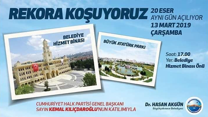 Kılıçdaroğlu, Büyükçekmece’de 20 eserin açılışını gerçekleştirecek