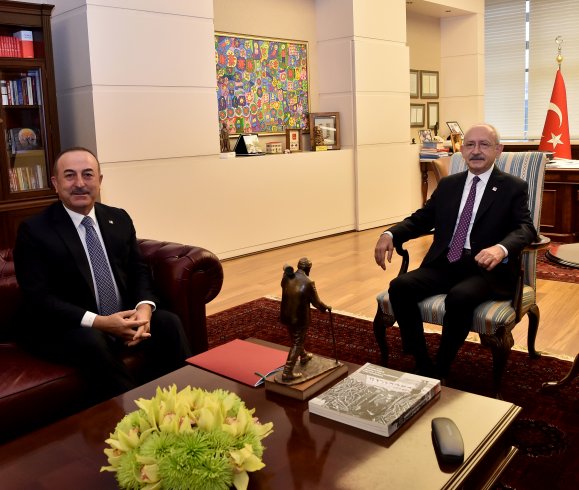 Kılıçdaroğlu, Dışişleri Bakanı Çavuşoğlu ile görüştü