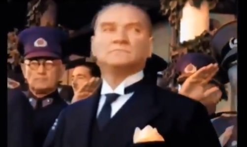 Mustafa Kemal Atatürk’ün, Yapay zeka ile renklendirilmiş videosuna büyük ilgi