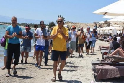 Halk plajının ücretli hale gelmesi protesto edildi