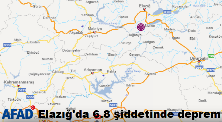 AFAD; Elazığ’da 6,8 şiddetinde depremde 6 kişi hayatını kaybetti