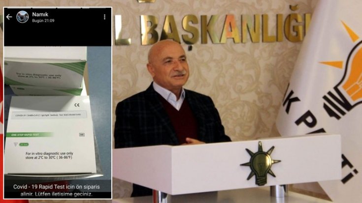 'AKP'li vekilin oğlu koronavirüs testi için sipariş aldı' iddiası