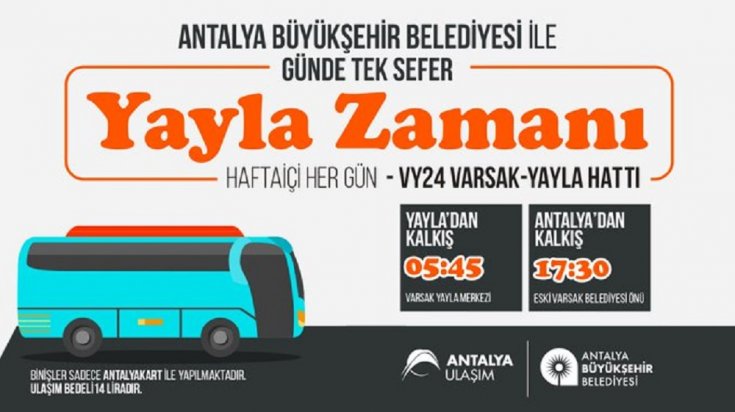 Antalya Büyükşehir Belediyesi, bunaltıcı sıcaklara karşı yayla seferleri düzenliyor