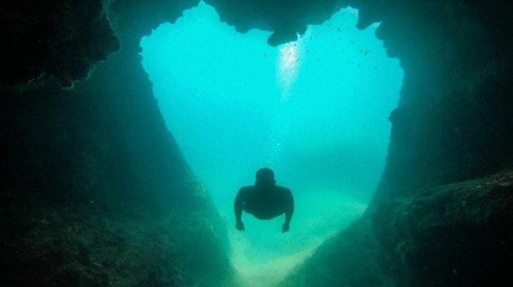 ‘Aşk mağarası’ dalış tutkunlarının ilgi odağı