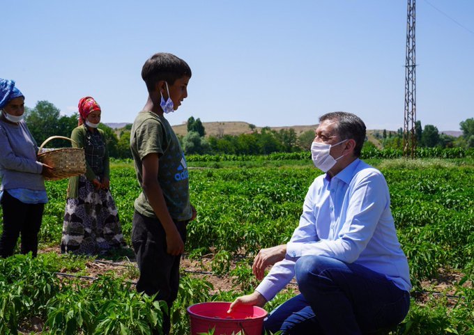 Bakan Selçuk'un mevsimlik işçilerin çocuklarıyla çektiği fotoğraf tepki topladı: 'O çocuklar da işçi, çocuk işçi çalıştırmak suçtur'