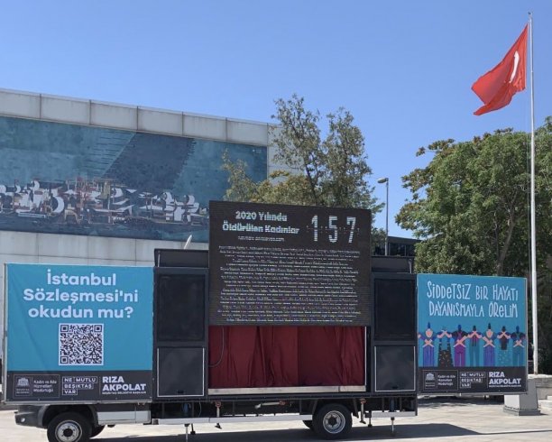 Beşiktaş Belediyesi, ilçenin dört bir yanına 'İstanbul Sözleşmesi'ni okudun mu?' yazılı tabelalar astı