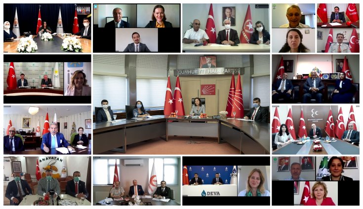CHP, 13 siyasi partiyle video konferans yoluyla bayramlaştı