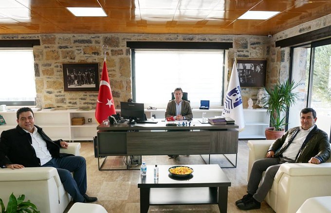 CHP ve AKP Bodrum ilçe başkanlarından Ahmet Aras'a ziyaret