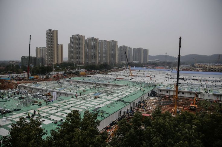 Çin'de koronavirüs için 23 Ocak'ta inşasına başlanan hastane 10 günde tamamlandı