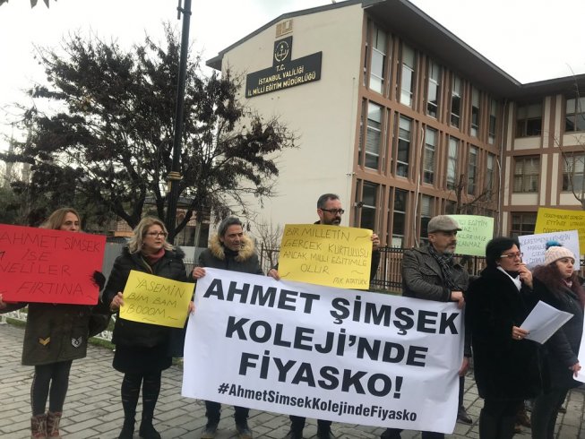 Doğa Koleji’nin ardından Kartal Ahmet Şimşek Koleji velileri de eylemde: 14 aydır çalışanlara maaş ödenmiyor