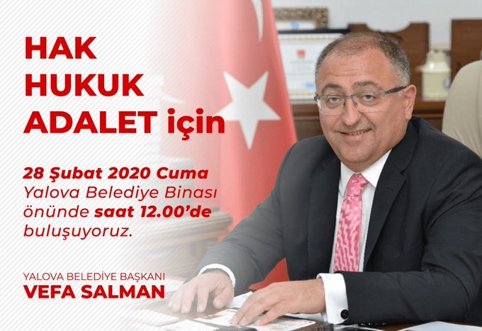 Görevden alınan belediye başkanı Vefa Salman belediye önünde açıklama yapacak