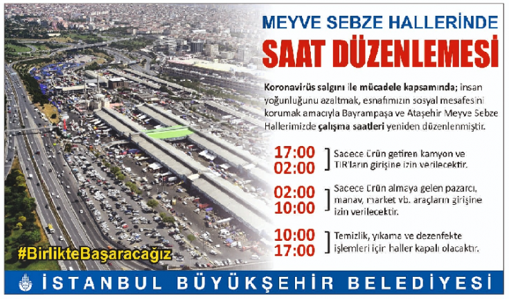 İBB Bayrampaşa ve Ataşehir meyve sebze hallerinde saat ayarlaması yapıldı