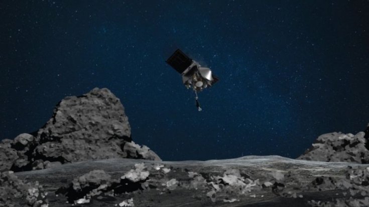 NASA'nın uzay aracı Osiris-Rex, Bennu asteroidine temas etti