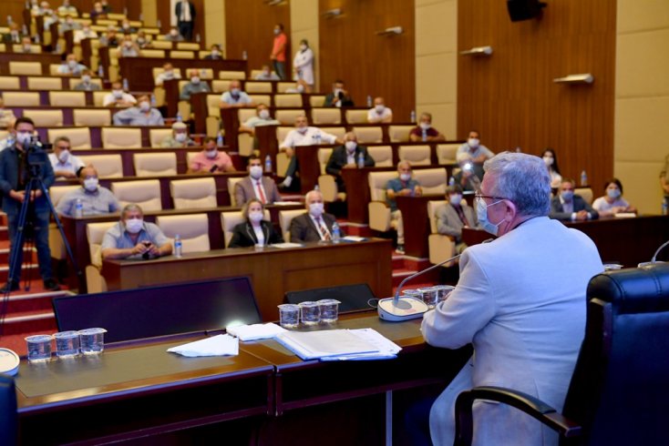 Polatlı ve Gölbaşılı muhtarlardan Mansur Yavaş'a teşekkür ziyareti