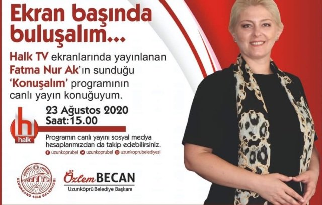 Uzunköprü Belediye Başkan Özlem Becan Halk TV'ye konuk oluyor