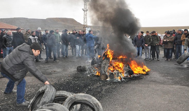 Yozgat’ta işten atılan 135 madenci direniş çadırı kurdu