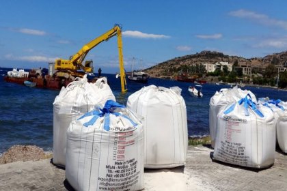 Bodrum’da bir şirket denize mermer tozu döktü, 400 bin TL'lik ceza kesildi