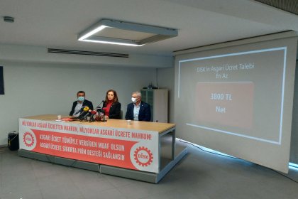 DİSK: Asgari ücret net 3 bin 800 TL olmalı