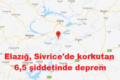 Elazığ'da korkutan 6,8 şiddetinde deprem