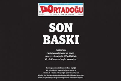 Ortadoğu gazetesi yayın hayatına son verdi