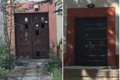 Saraçoğlu'nda tarihi kapıyı kaldırıp çelik kapı taktılar