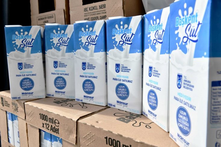 Ankara Büyükşehir Belediyesi'nden 10 bin ihtiyaç sahibi aileye 60 bin ücretsiz süt desteği