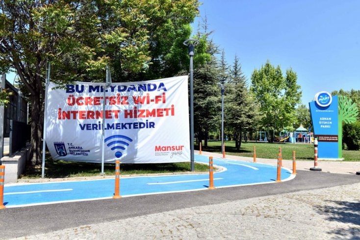 Ankara'da ücretsiz wi-fi hizmeti verilen meydan sayısı 27’ye ulaştı
