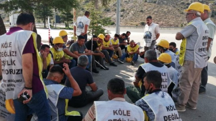 Ankara'ya yürümek isteyen maden işçilerine polis engeli