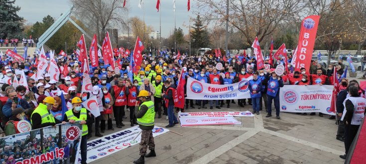 Birleşik Kamu İş'ten 'Zam, kriz, yoksulluk' mitingi