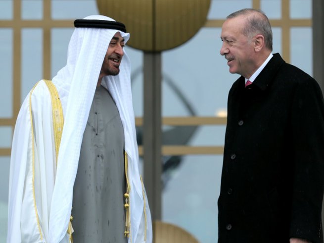 Erdoğan, BAE Veliaht Prens Nahyan'ı törenle karşıladı