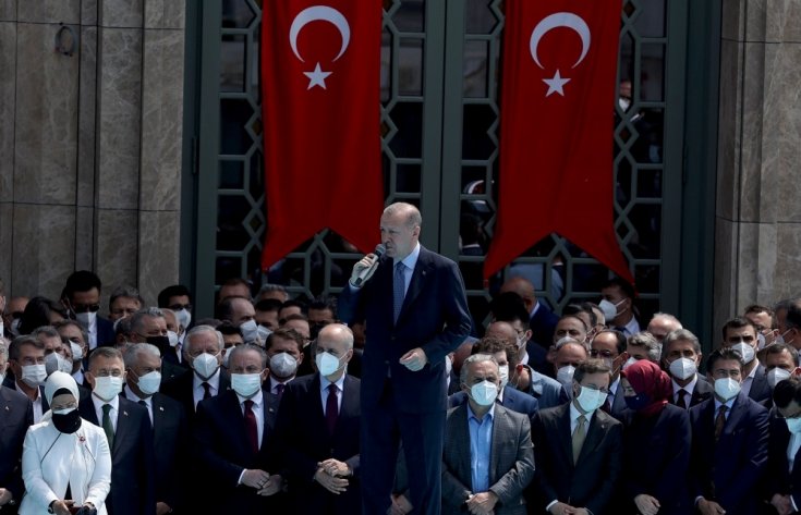 Erdoğan Taksim Camii açılışında konuştu: 'Karşımızda Gezi olaylarını bulduk'