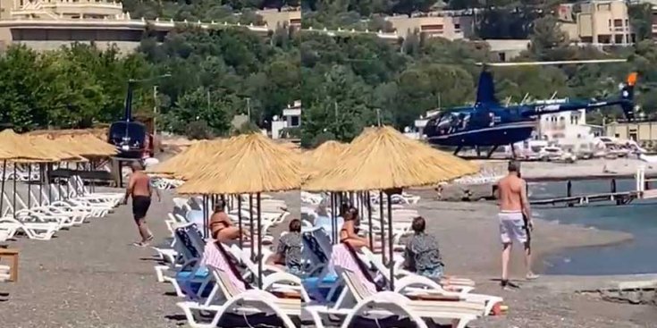 Halk plajına helikopterle inen isim, AKP'ye yakınlığıyla bilinen iş insanı Ceyhan Saldanlı çıktı