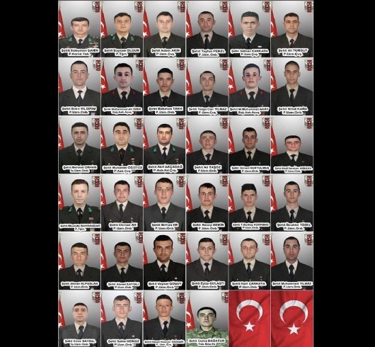 İdlib'de 34 askerimizin şehit edilmesinin üzerinden bir yıl geçti İdlib'de 34 askerimizin şehit edilmesinin üzerinden bir yıl geçti