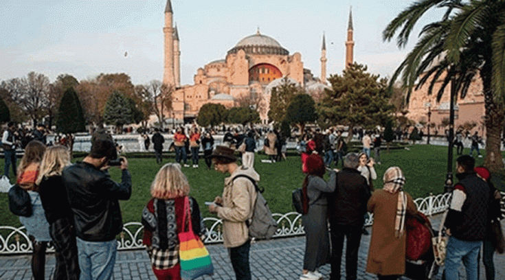 İstanbul'da turist sayısı yıllık yüzde 67.1 azaldı