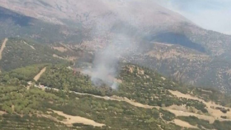 İzmir’in iki ilçesinde orman ve makilik alanda yangın