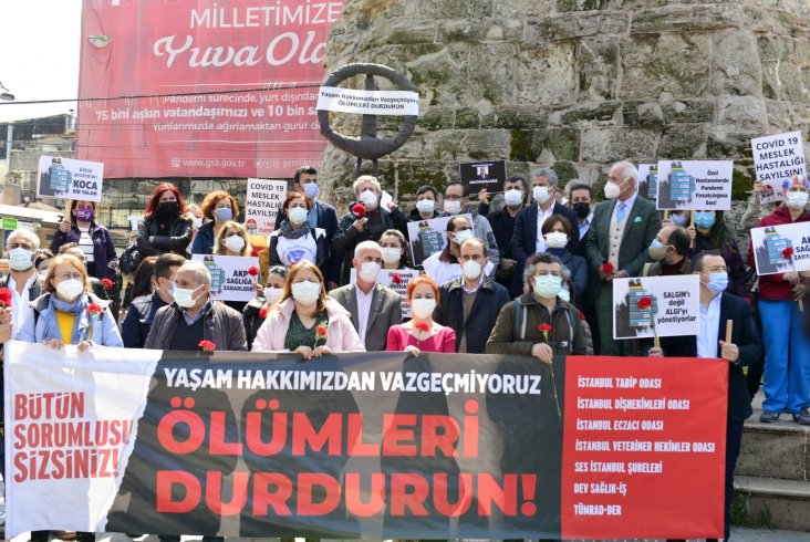 Sağlık örgütlerinden 'Ölümleri durdurun' çağrısı: İktidar bilimin, meslek örgütlerinin sesine kulağını tıkıyor, sermayenin çıkarlarına uygun kararları uyguluyor Sağlık örgütlerinden 'Ölümleri durdurun' çağrısı: İktidar bilimin, meslek örgütlerinin sesine kulağını tıkıyor, sermayenin çıkarlarına uygun kararları uyguluyor