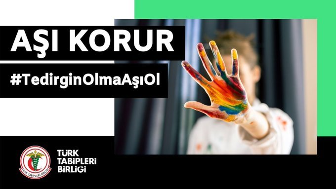 TTB'den aşı kampanyası; 'Aşılar tıbbın en önemli mucizelerindendir. Kendini ve sevdiklerini korumak için #TedirginOlmaAşıOl' TTB'den aşı kampanyası; 'Aşılar tıbbın en önemli mucizelerindendir. Kendini ve sevdiklerini korumak için #TedirginOlmaAşıOl'