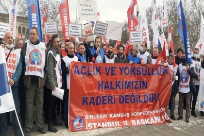 Eğitim-İş Genel Başkanı Kadem Özbay; 'Kısık sesle saraylardan değil gür sesimizle alanlardan haykırıyoruz'