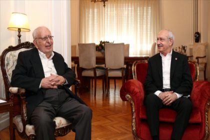 Kılıçdaroğlu, eski TBMM Başkanı Hüsamettin Cindoruk'u ziyaret etti