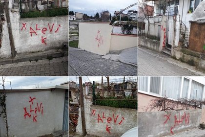 Yalova'da Alevi ailelerin evleri işaretlendi