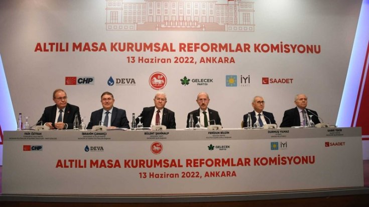 Altılı Masa Kurumsal Reformlar Komisyonu Çalışmalarını kamuoyuyla paylaştı Altılı Masa Kurumsal Reformlar Komisyonu Çalışmalarını kamuoyuyla paylaştı