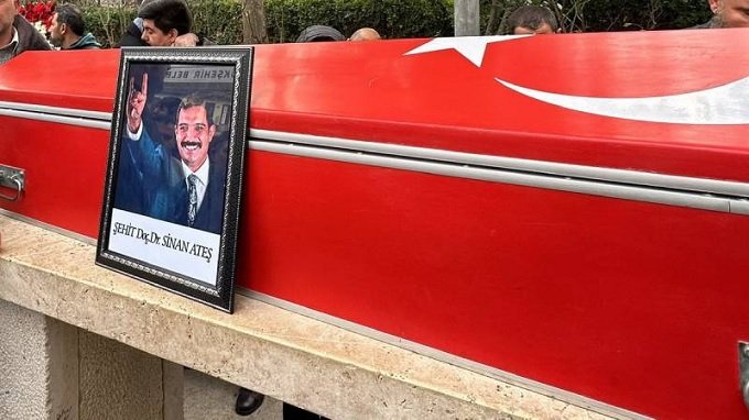 Ankara'da silahlı saldırıda hayatını kaybeden eski Ülkü Ocakları Genel Başkanı Sinan Ateş Bursa'da toprağa verildi
