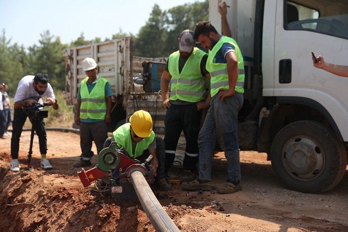 Antalya Büyükşehir Kepez’in su sorununu çözüyor Antalya Büyükşehir Kepez’in su sorununu çözüyor