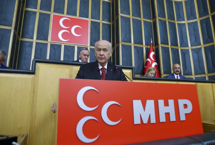 Devlet Bahçeli; 'Türkiye’yi zilletin 6+1 ayaklı kumar masasına teslim etmeyeceğiz, Türk milletini zalimlerin kanlı ellerine bırakmayacağız'