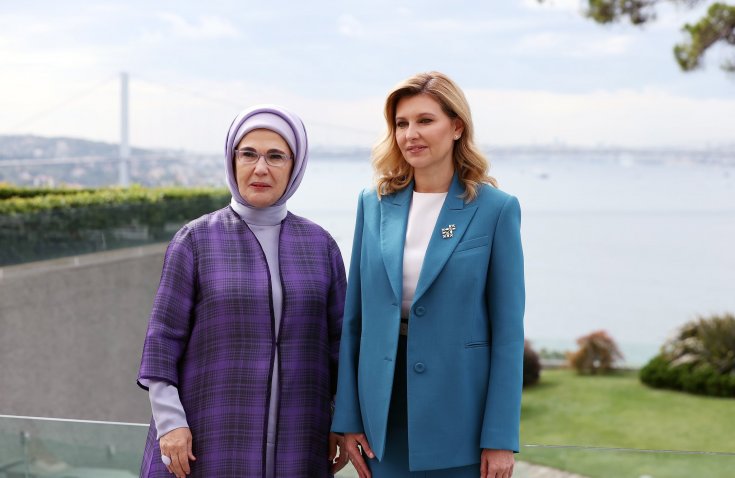 Emine Erdoğan, Olena Zelenska'yı İstanbul'da ağırladı